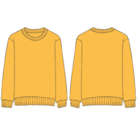 yellow sweatshirt mockup illustration png