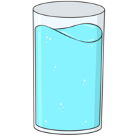 agua en vaso dibujos animados ilustración png