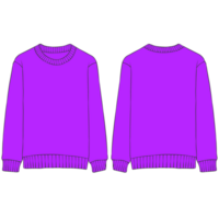 Purper sweater mockup illustratie png