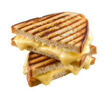 pain grillé fondu fromage sandwich isolé sur une transparent Contexte png