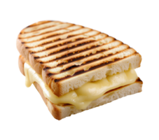 toast melted cheese sandwich isolated on a transparent background png