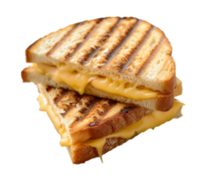 pain grillé fondu fromage sandwich isolé sur une transparent Contexte png