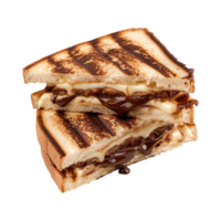 pain grillé fondu Chocolat sandwich isolé sur une transparent Contexte png