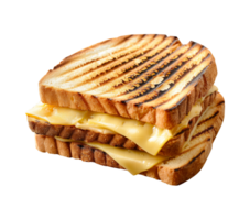 pain grillé fondu fromage sandwich isolé sur une transparent Contexte png