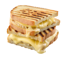 toast melted cheese sandwich isolated on a transparent background png