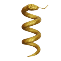 oro serpiente más rojo 3d. chino nuevo año 2025 serpiente png