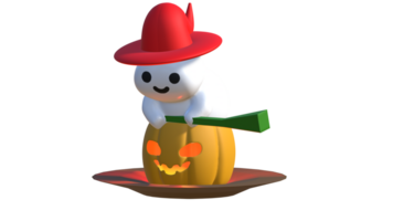 en söt liten spöke på halloween orange pumpor, skrämmande halloween pumpa med söt liten spöke, halloween firande baner begrepp, söt och läskigt spöken png
