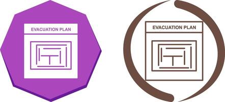 Evacuation Plan Icon Design vector