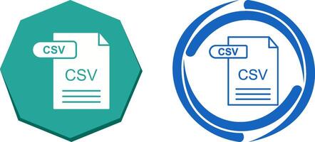 CSV Icon Design vector