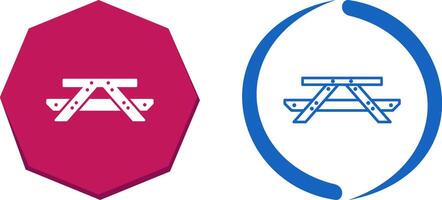 Picnic of Table Icon Design vector