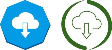 Download from Cloud Icon Design vector