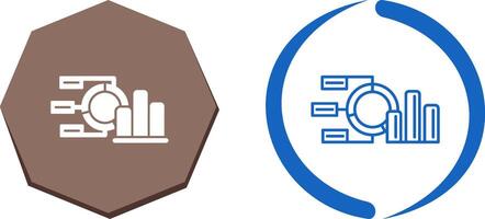 Pie Chart Icon Design vector