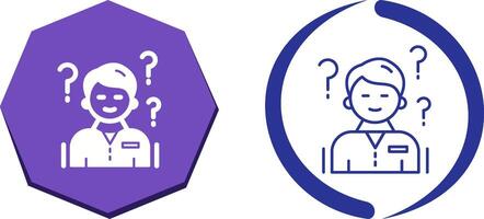 Confuse Icon Design vector