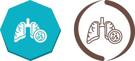 pulmón cáncer icono diseño vector