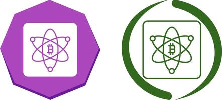 Bitcoin Science Icon Design vector