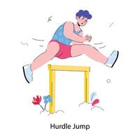 Trendy Hurdle Jump vector