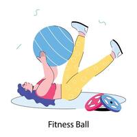 Trendy Fitness Ball vector