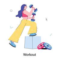 Trendy Workout Concepts vector