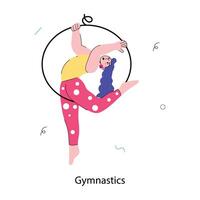 Trendy Gymnastics Concepts vector