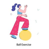 Trendy Ball Exercise vector
