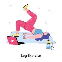 Trendy Leg Exercise vector