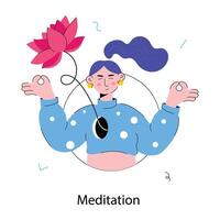 Trendy Meditation Concepts vector