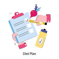 plan de dieta de moda vector