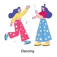 Trendy Dancing Concepts vector