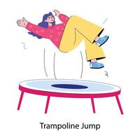 Trendy Trampoline Jump vector