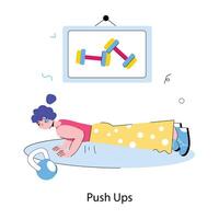 Trendy Push Ups vector