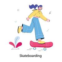 Trendy Skateboarding Concepts vector