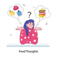 Trendy Food Thoughts vector