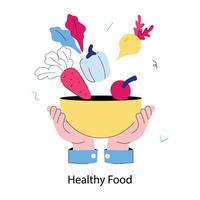 Trendy Healthy Food vector