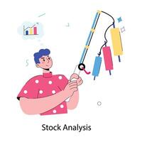 Trendy Stock Analysis vector