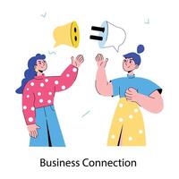 Trendy Business Connection vector