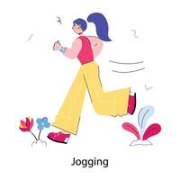 Trendy Jogging Concepts vector