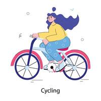 Trendy Cycling Concepts vector