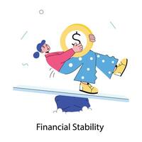 Trendy Financial Stability vector
