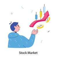 Trendy Stock Market vector