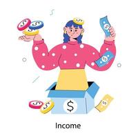 Trendy Income Concepts vector