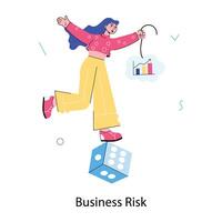 Trendy Business Risk vector