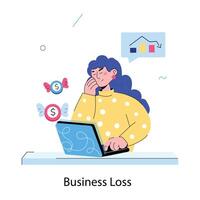 Trendy Business Loss vector