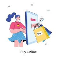 Trendy Buy Online vector