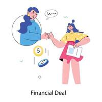 Trendy Financial Deal vector