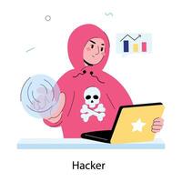 Trendy Hacker Concepts vector