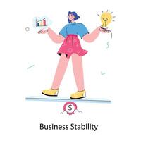 Trendy Business Stability vector