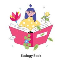 Trendy Ecology Book vector