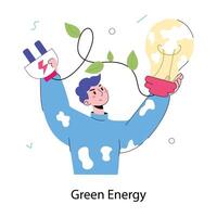 Trendy Green Energy vector