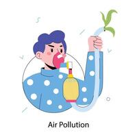 Trendy Air Pollution vector