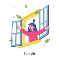 Trendy Pure Air vector